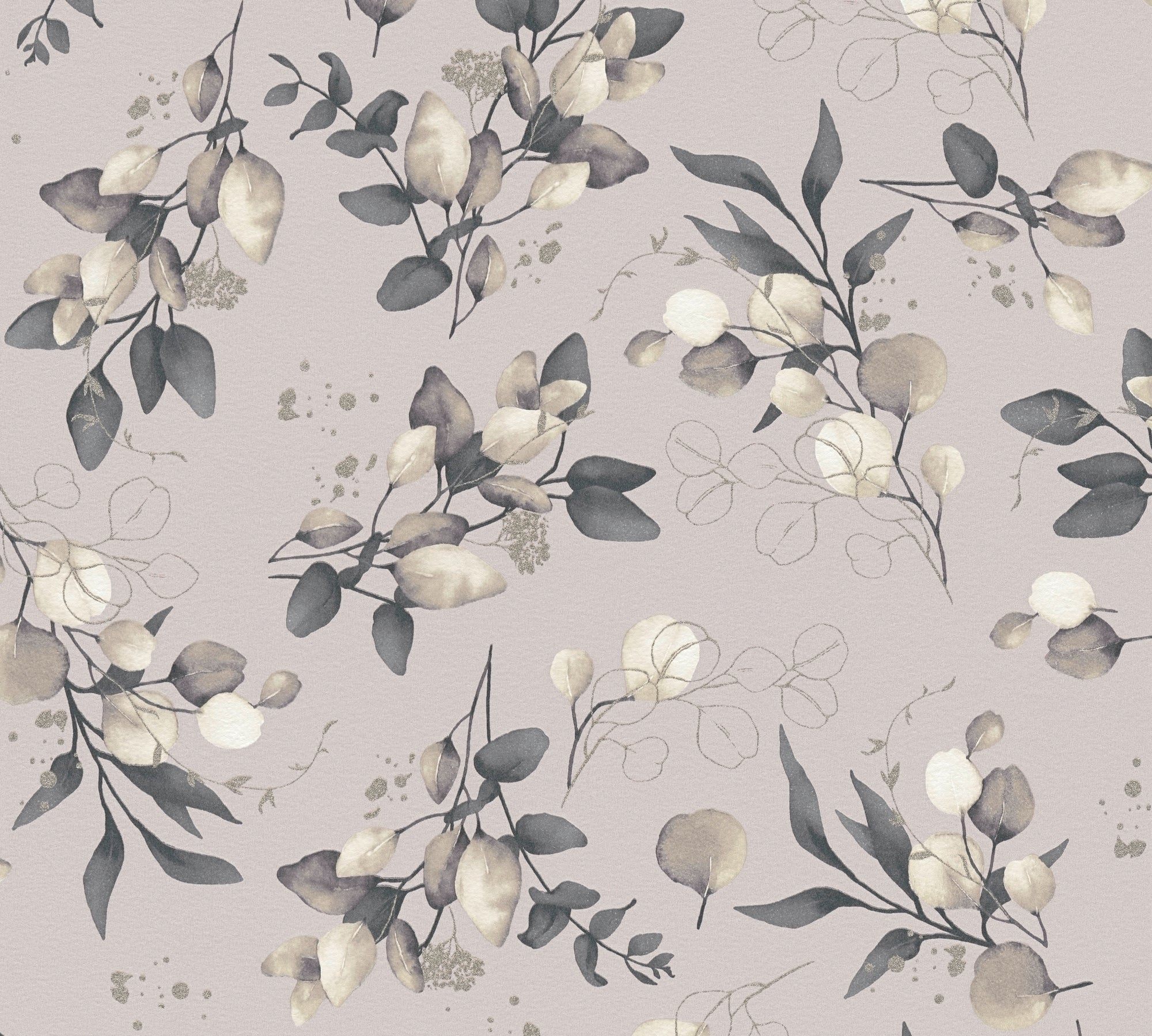 Hochwertige Vliestapete Beige Floral