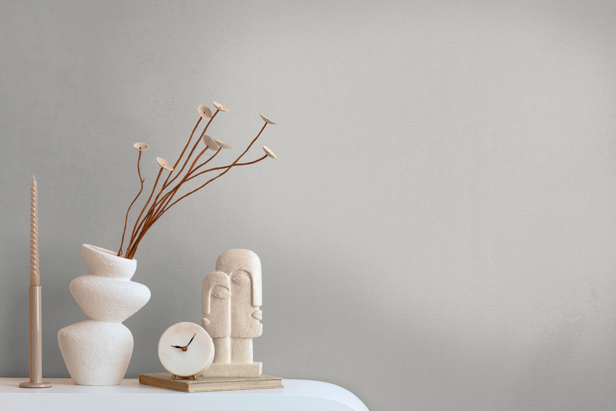 Hochwertige Vliestapete Beige Unitapete