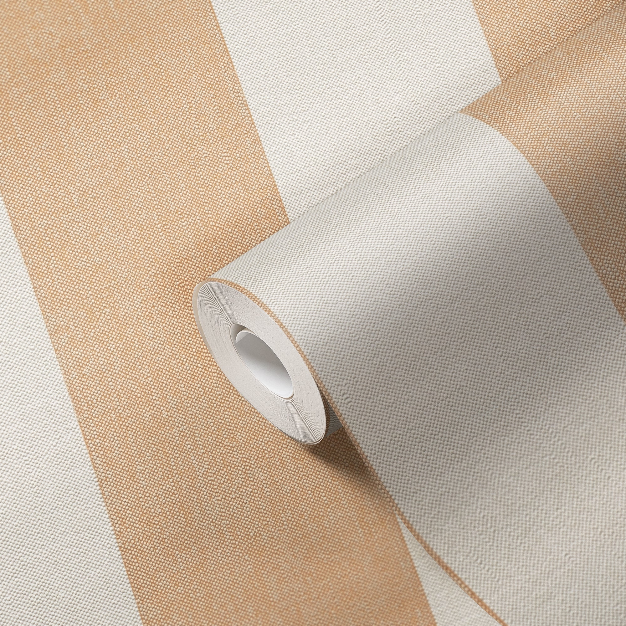 Hochwertige Vliestapete Orange Streifentapete