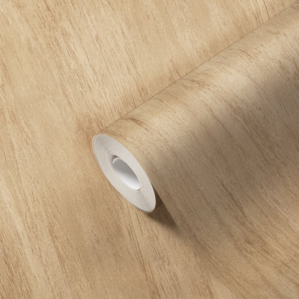 Hochwertige Vliestapete Beige Holzoptik