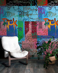 Hochwertige Fototapete Bunt Graffiti