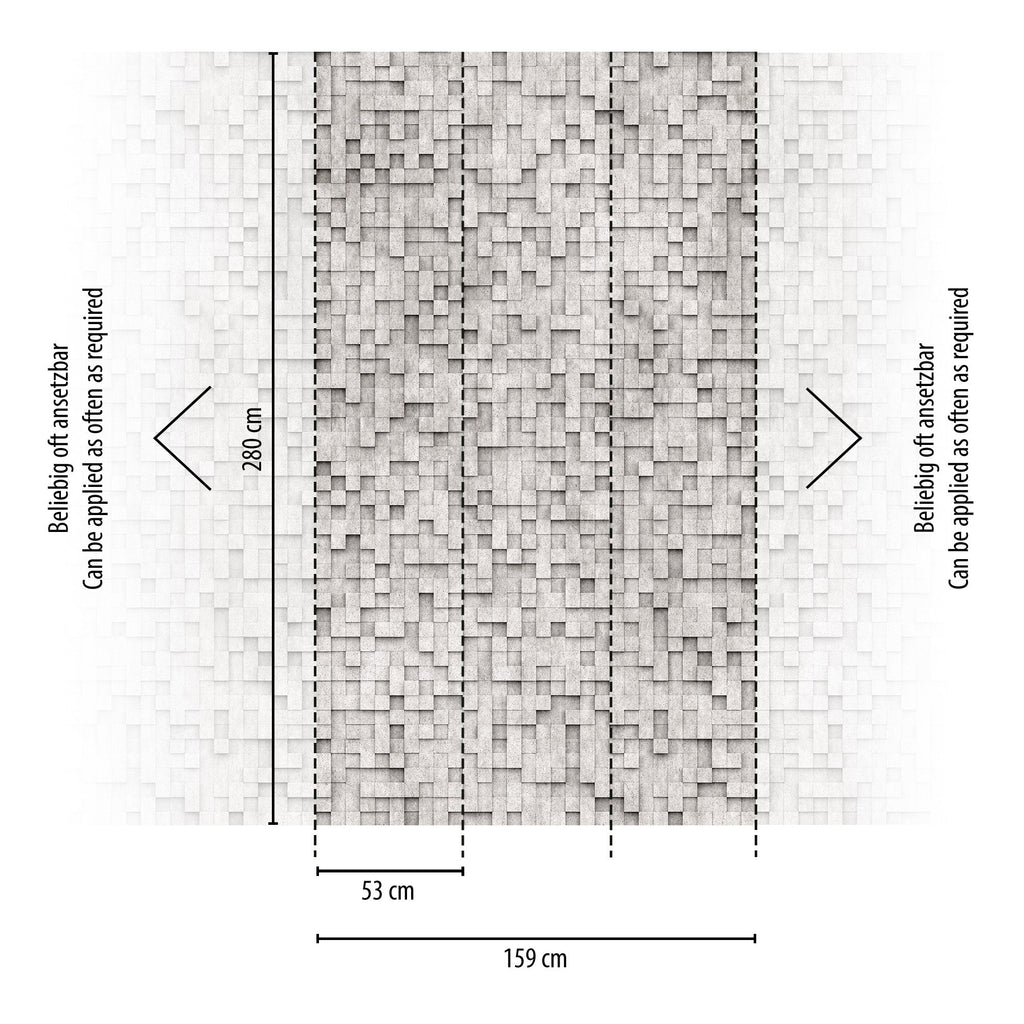 Hochwertige Fototapete Grau Grafik