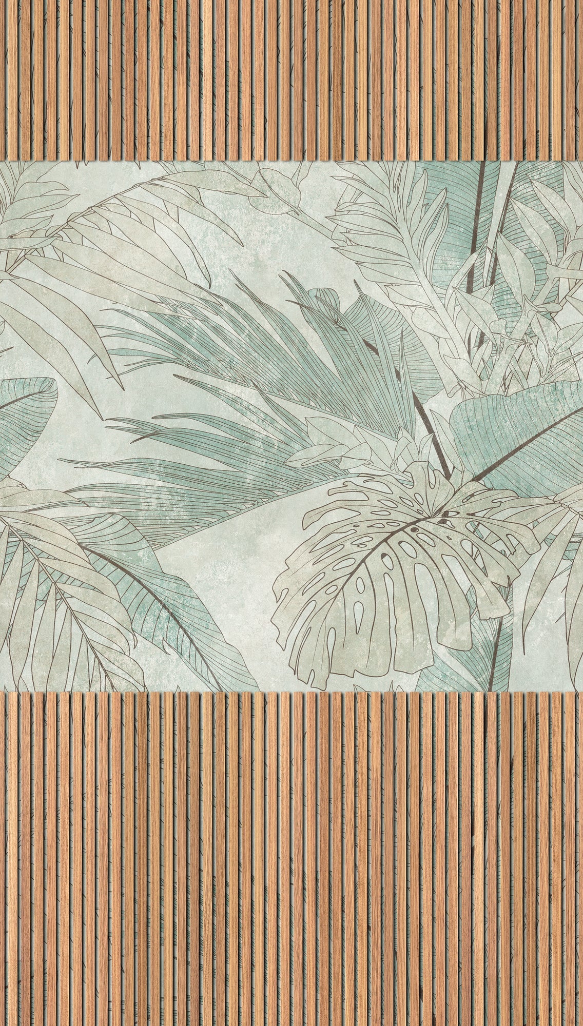 Hochwertige Fototapete Beige Floral