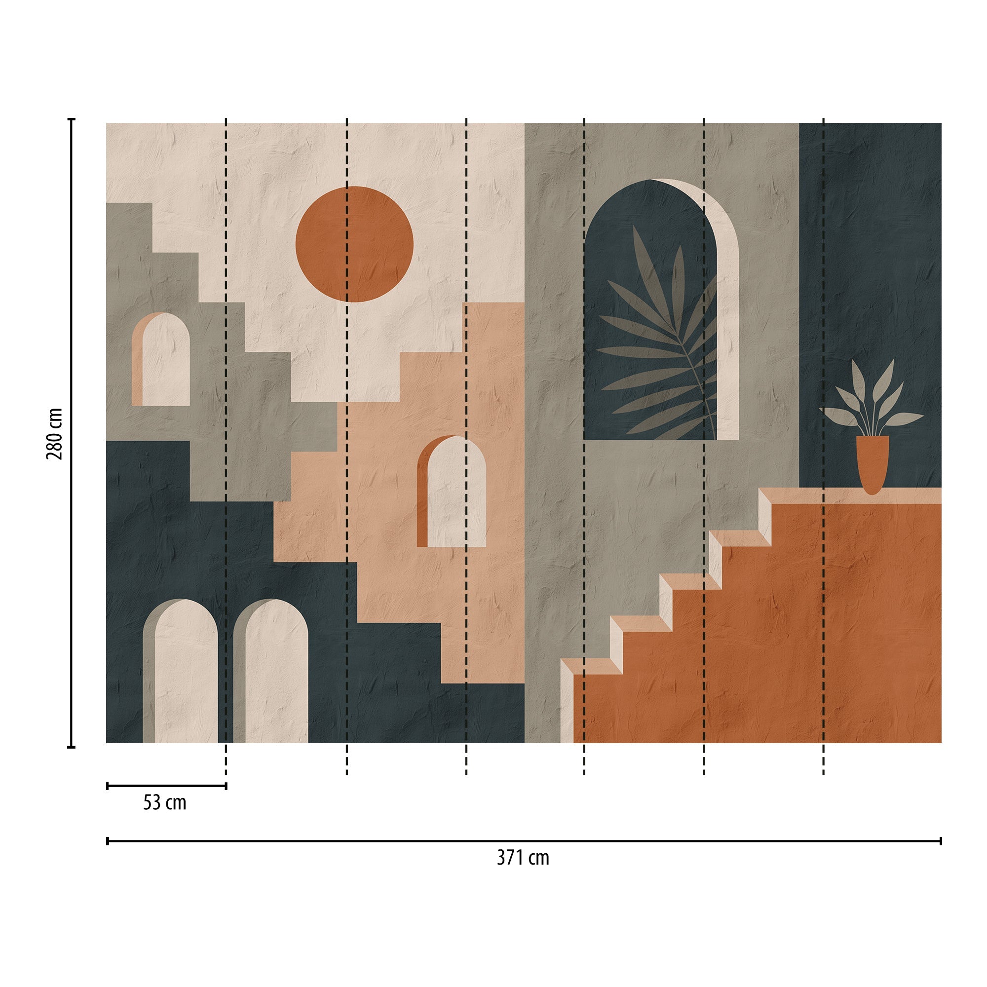 Hochwertige Fototapete Gruen Grafik