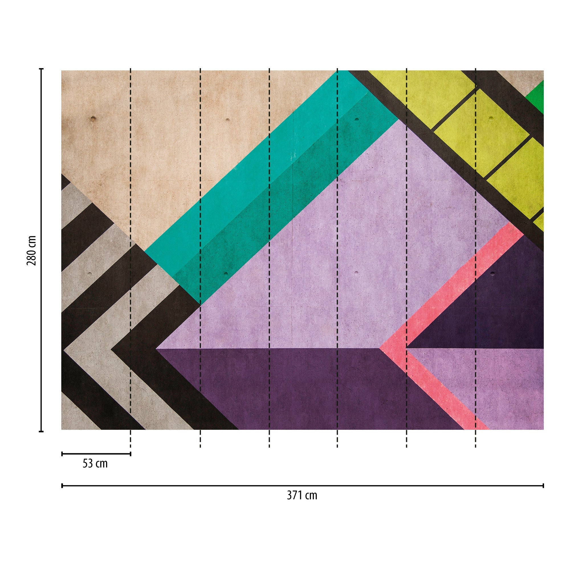 Hochwertige Fototapete Bunt Grafik