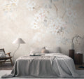 Hochwertige Fototapete Beige Floral