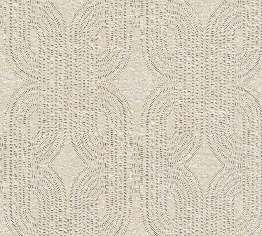 Hochwertige Vliestapete Beige Grafik