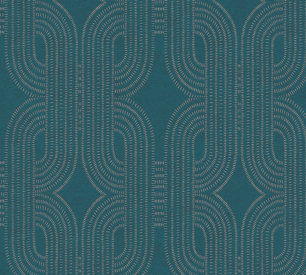 Hochwertige Vliestapete Blau Grafik