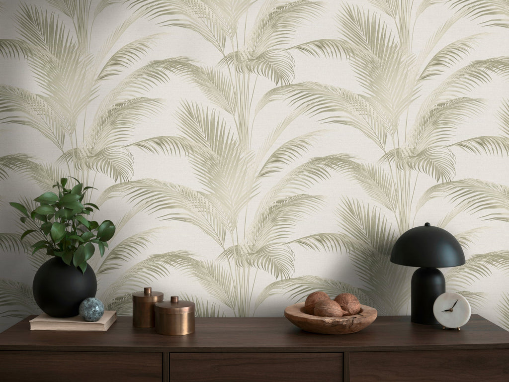 Hochwertige Vliestapete Creme Floral