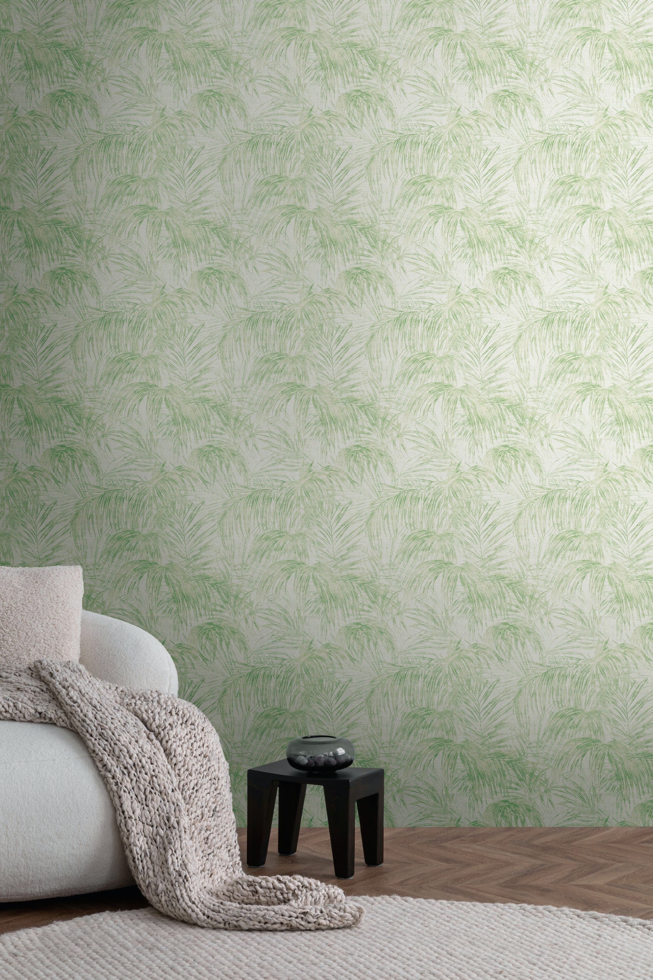 Hochwertige Vliestapete Creme Floral