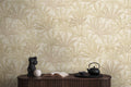Hochwertige Vliestapete Creme Floral