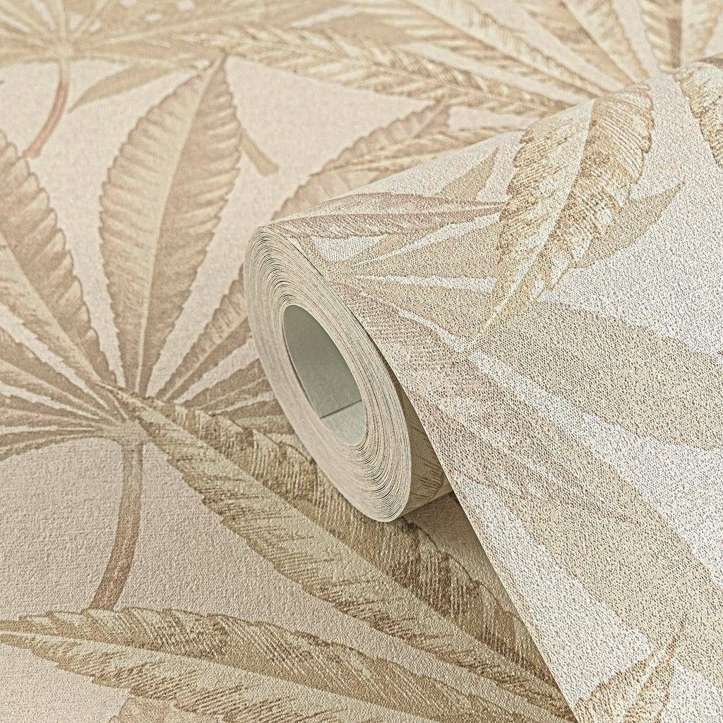 Hochwertige Vliestapete Creme Floral