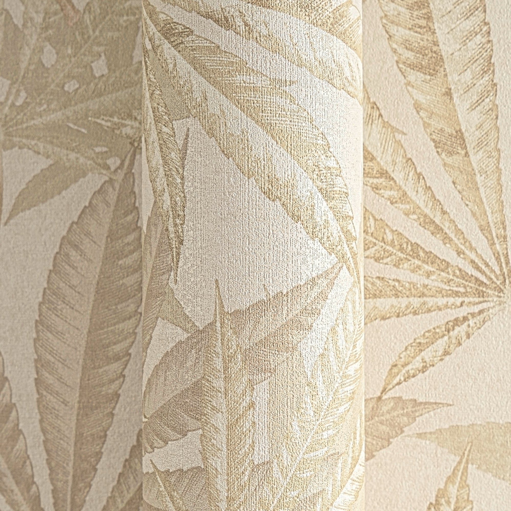 Hochwertige Vliestapete Creme Floral