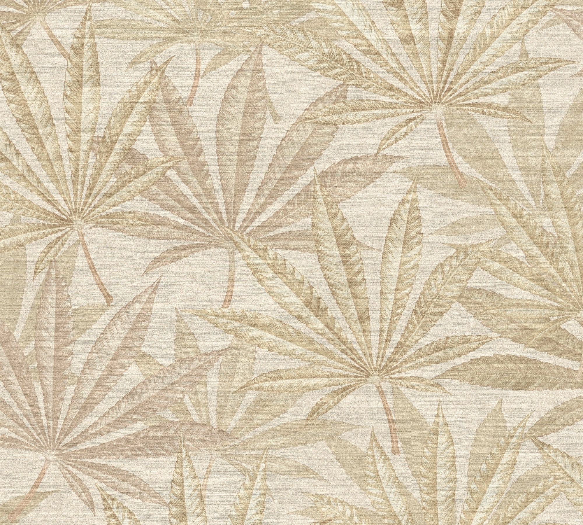 Hochwertige Vliestapete Creme Floral