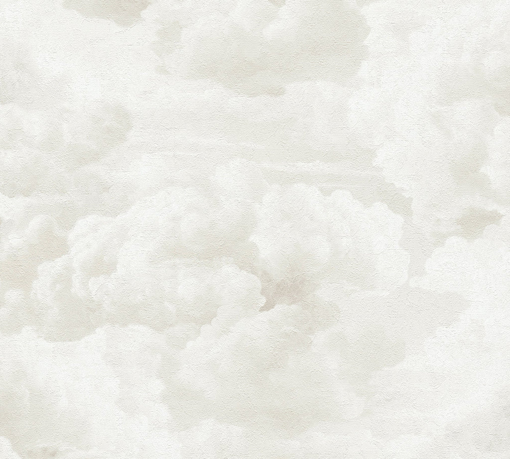 Hochwertige Vliestapete Creme Wolken