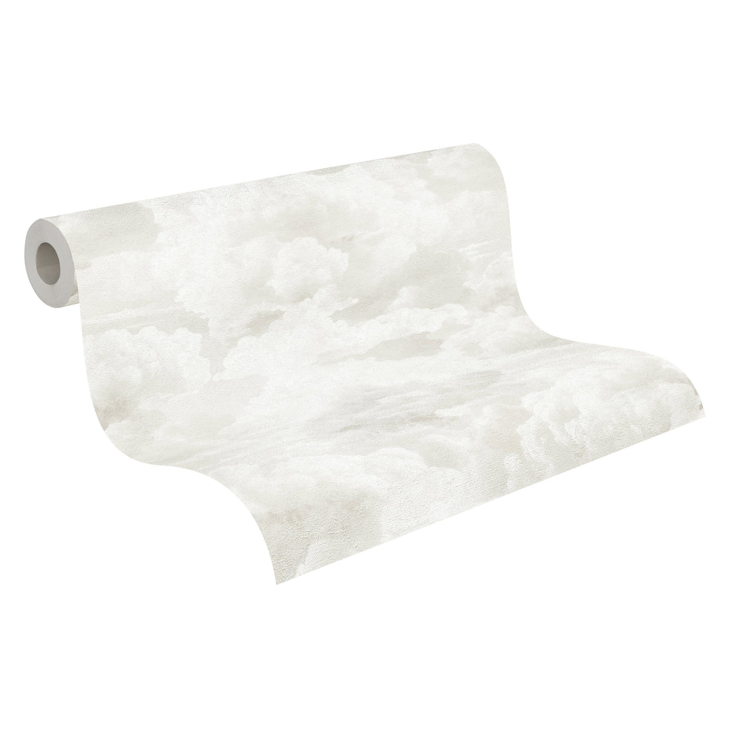 Hochwertige Vliestapete Creme Wolken