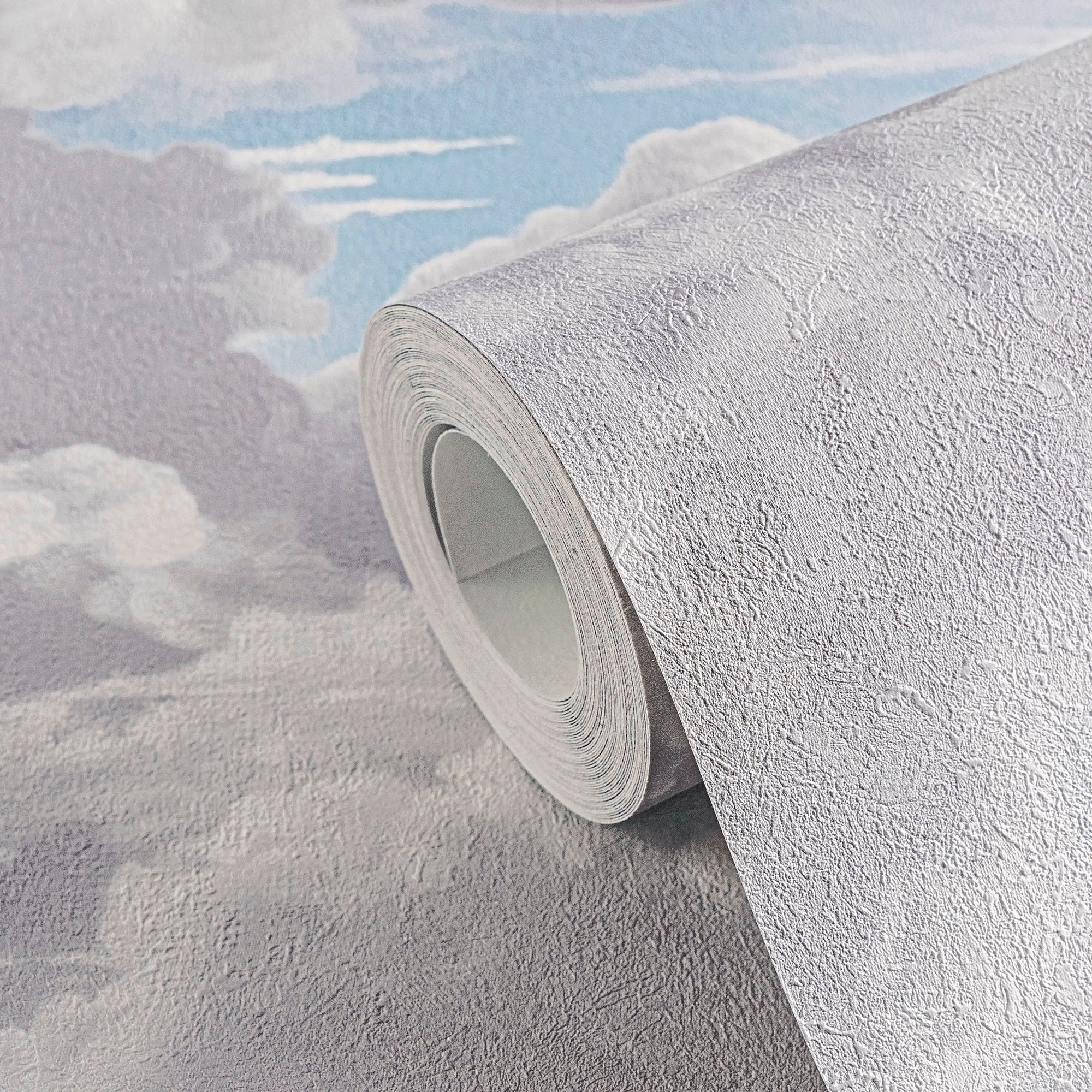 Hochwertige Vliestapete Grau Wolken