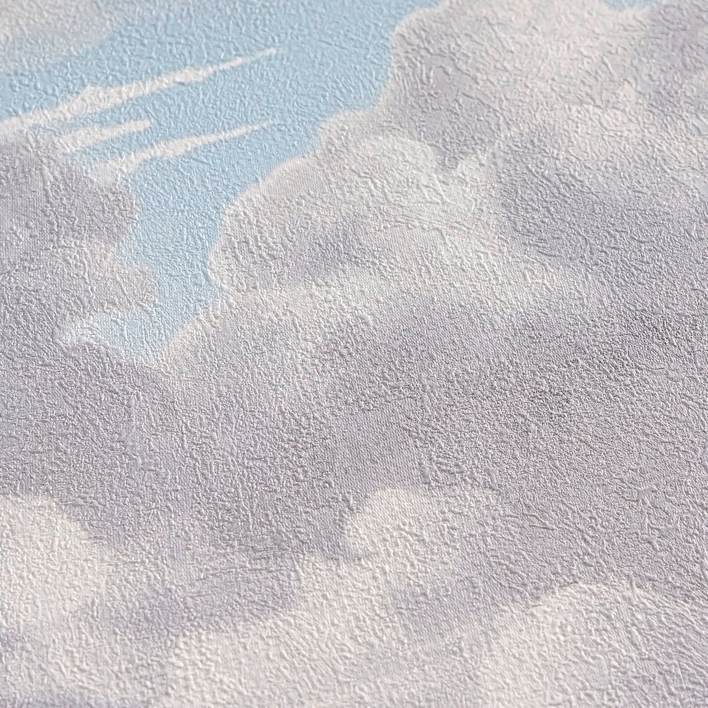 Hochwertige Vliestapete Grau Wolken