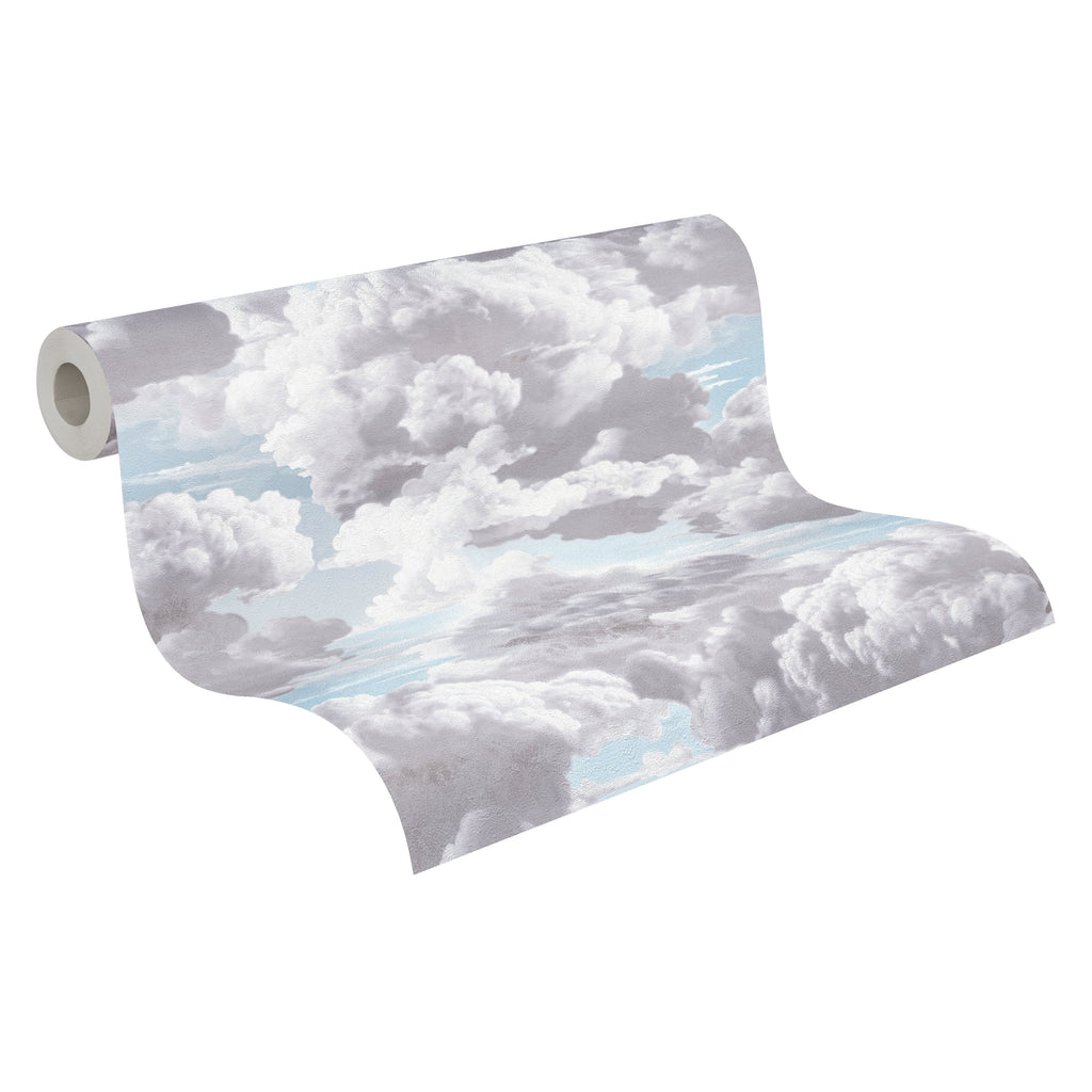 Hochwertige Vliestapete Grau Wolken