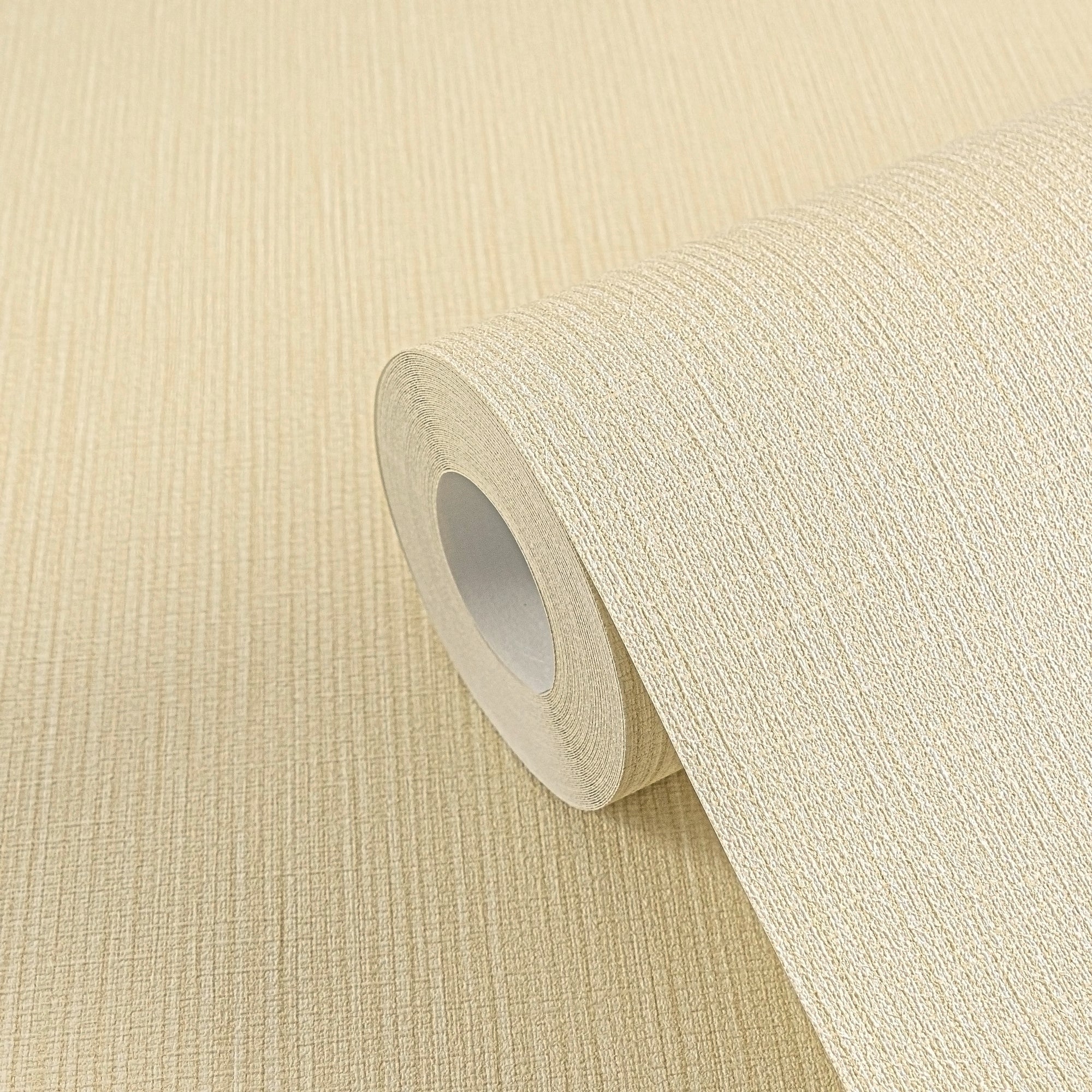 Hochwertige Vliestapete Beige Unitapete