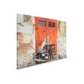 Cuadro Puerta Vintage con Pared y Moto