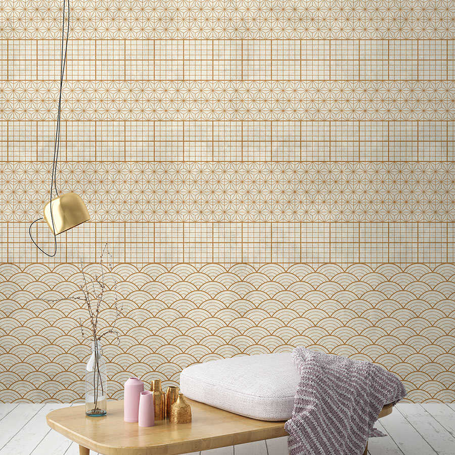 Fotomural Walls by Patel - Aviary 4 - Beige photo wallpaper golden decor in vintage style
