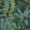 Fotomural Walls by Patel - Tropicana 2 - Digital print wallpaper with tropical plants in blotting paper structure - Yellow, Green