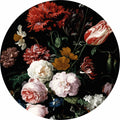 Fotomural round photo wallpaper flower vase - colourful - DD Motive 2