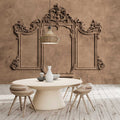 Fotomural Walls by Patel - Lyon 1 - photo wallpaper 3D stucco frame & plaster look in brown