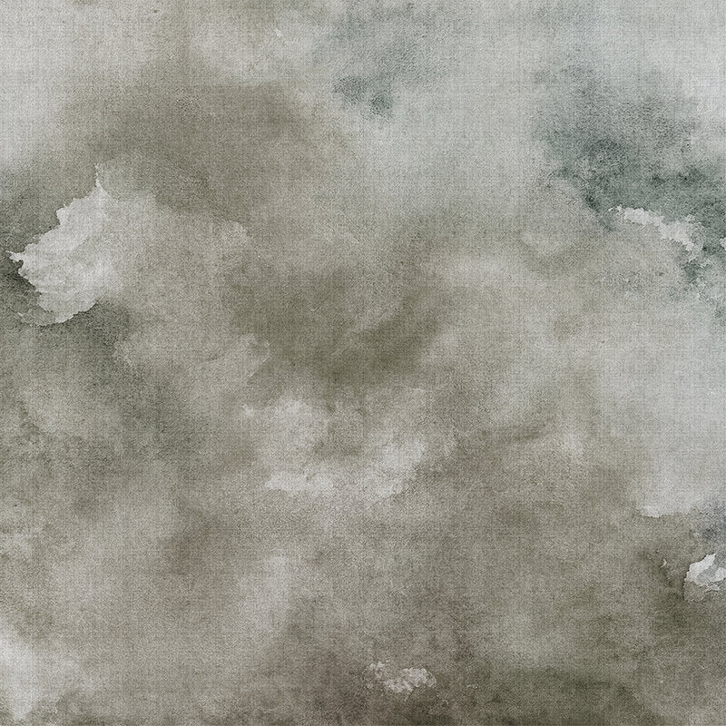 Fotomural Walls by Patel - Watercolours 1 - Grey watercolours digital print wallpaper in natural linen structure - Beige, Blue
