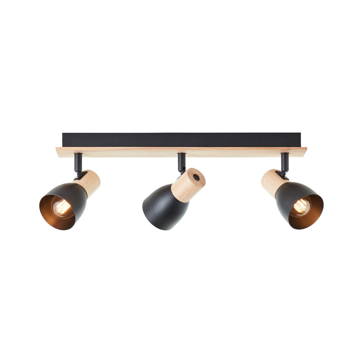 Barra de madera para focos - Emil 4 - Marrón