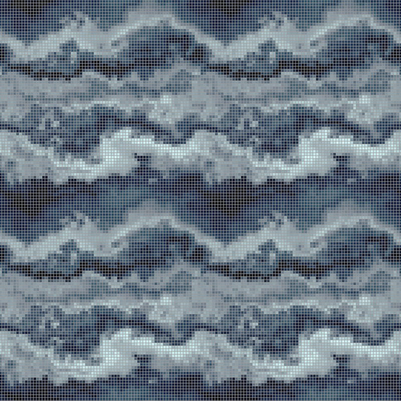 Fotomural Walls by Patel - Mosaic 1 - Batik Mosaic as Highlight Wallpaper - Blue, Turquoise