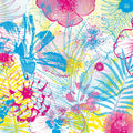 Fotomural Photo wallpaper flowers pattern beach style & neon colours - AP Digital 1