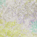 Fotomural Walls by Patel - Flowers mural with pixel pattern - colourful, grey