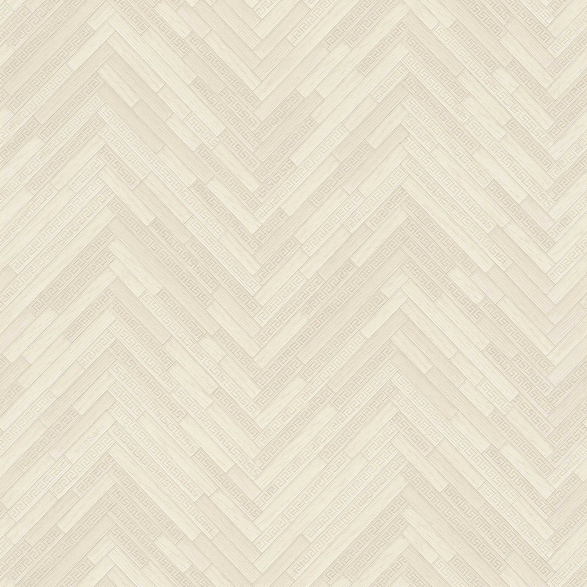 Papel pintado VERSACE Home aspecto madera elegante - crema, beige