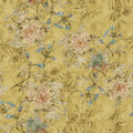 Fotomural Walls by Patel - Tenderblossom 2 - Vintage Look Floral Wallpaper- Scratch Texture - Yellow
