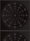 Papel pintado no tejido VERSACE con Diseño de círculo ornamental con motivos de Medusa ligeramente brillante ligeramente texturizado - negro, gris, Metálico