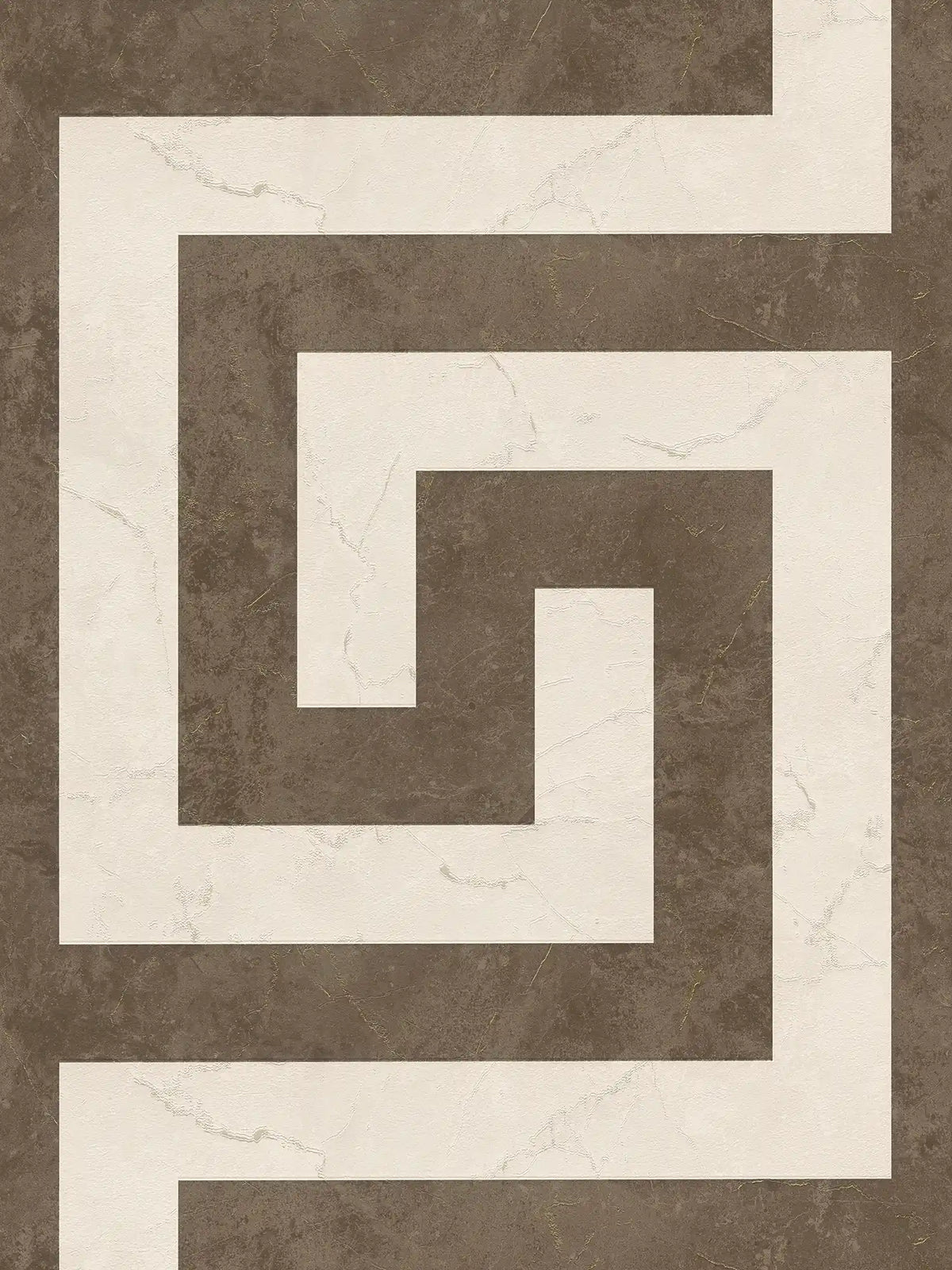 Papel pintado no tejido VERSACE con diseño gráfico de mármol Moderno mate, parcialmente brillante ligeramente texturado - marrón, crema, gris