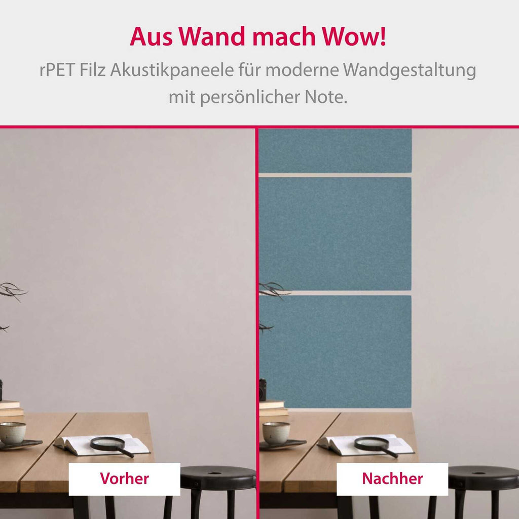 Panel Acustico de Fieltro Ice Blue - Modular Wall - Foto 5