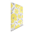 Mercado de flores 4 - Lienzo Floral Amarillo y Gris con Efecto Renderizado