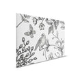 Cuadro en lienzo blanco y negro con motivo de naturaleza en aspecto de cómic