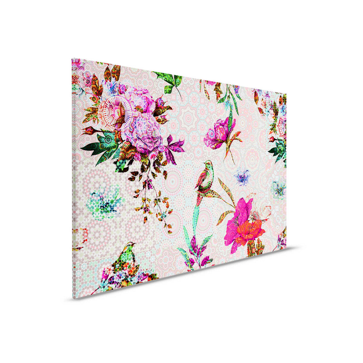 Lienzo de diseño Pintura Mosaico Floral