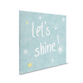 Mural sobre lienzo para habitación infantil Lets Shine - Decoración de pared inspiradora con letras brillantes