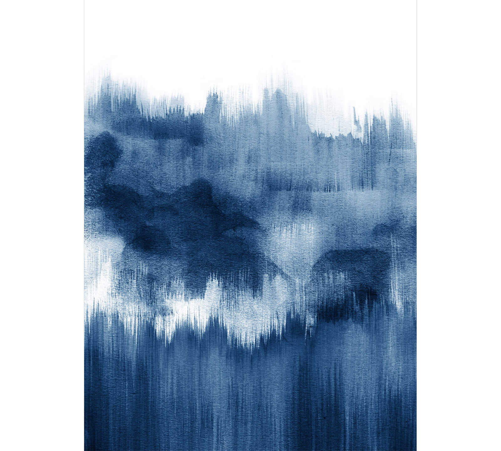 Fotomural Narrow photo wallpaper brush strokes blue - DD Motive 2