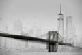 Fotomural Black and white photo wallpaper sketch New York City skyline - DD Motive 2