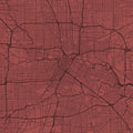 Fotomural Walls by Patel - Photo wallpaper city map with street layout - red