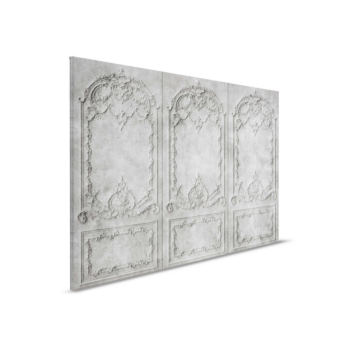Versalles 2 - Pintura en lienzo Paneles de madera Gris en estilo barroco