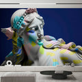 Fotomural Walls by Patel - Photo wallpaper »anthea« - female sculpture with colourful accents - Smooth, slightly shiny premium non-woven fabric