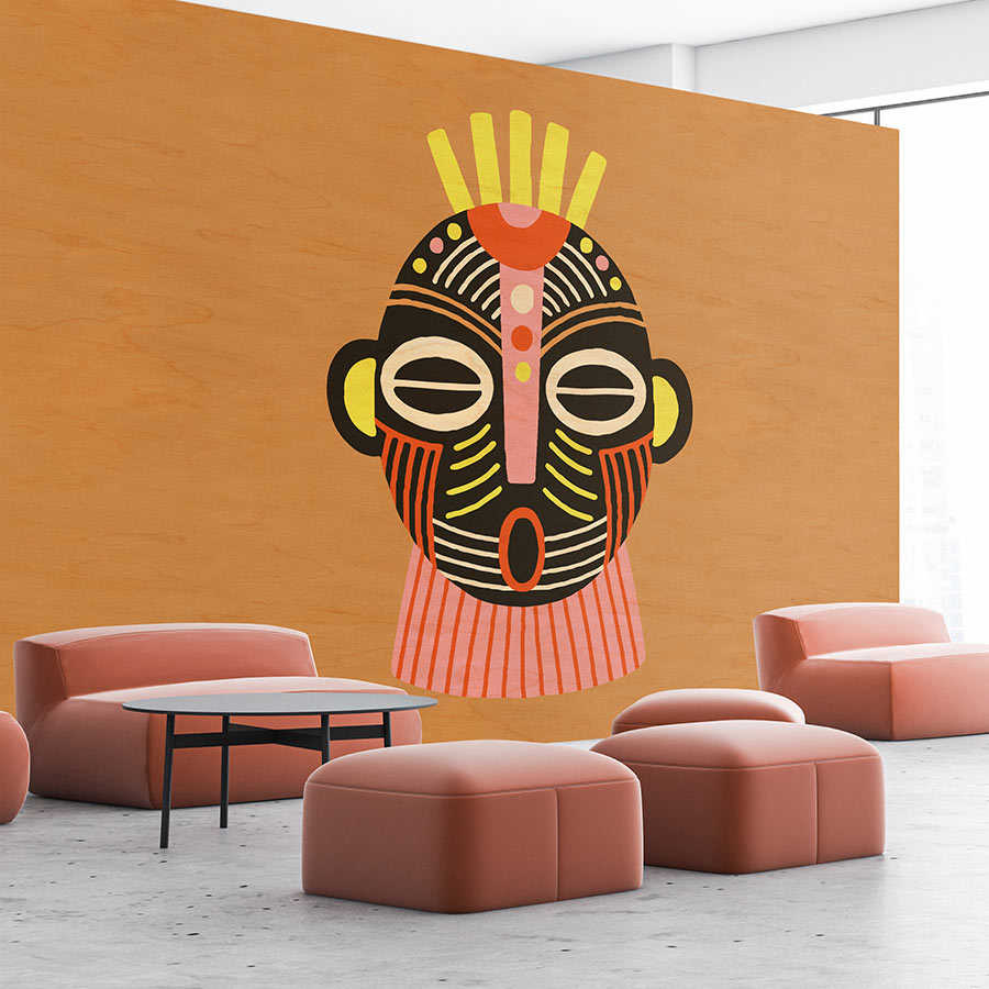 Fotomural Walls by Patel - Overseas 4 - photo wallpaper Africa design inspiration mask