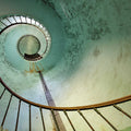 Fotomural Panel XXL 5 - Vintage wall mural old villa spiral staircase on premium smooth vinyl